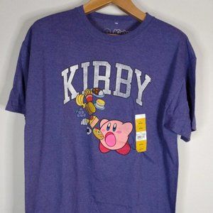 NEW Kirby Graphic Tee T-shirt Mens 2XL (50 / 52) Purple Heather Nintendo Gamer